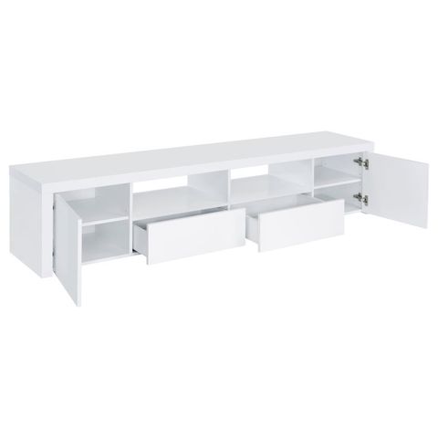Jude 2-Door 79″ Tv Stand With Drawers White High Gloss | Dwf Wholesale ... for Jude 2-Door Engineered Wood 79" Tv Stand High Gloss White