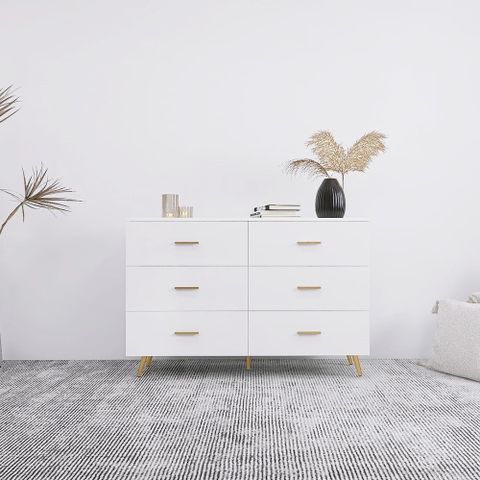 Kadyn Dresser, Dressers, Storage Cabinet, Chest Of Drawers,High Glossy ... regarding Finding Functionality and Style in White High Chest Dressers with Groove Handles