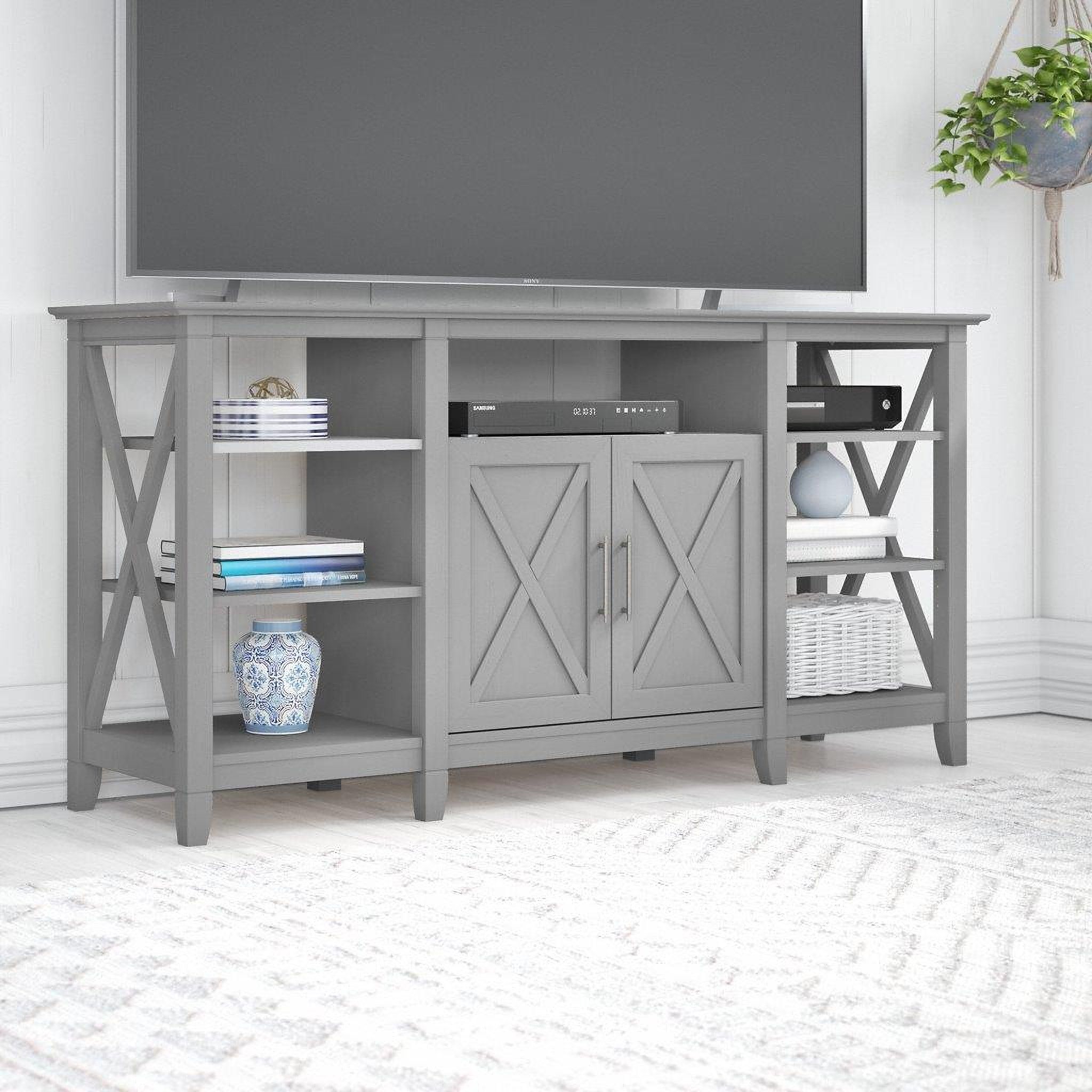Key West Tall Tv Stand For 65 Inch Tvs In Cape Cod Gray By Bush ... for Maximizing Storage and Organization with Tall Furniture Solutions