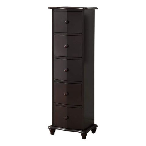 Kings Brand Furniture 5-Drawer Cherry Wood Chest Of Drawers Sdr0425-Ch ... throughout Maxine Wood Chest With Durable Brushed Gold Metal Base, Dark Cherry Finish