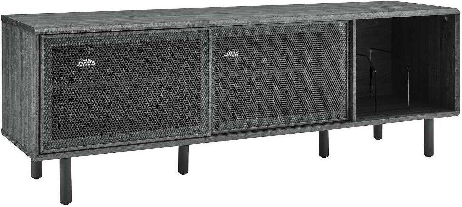 Understanding the Kurtis 67 inch TV and Vinyl Record Stand in Charcoal Finish