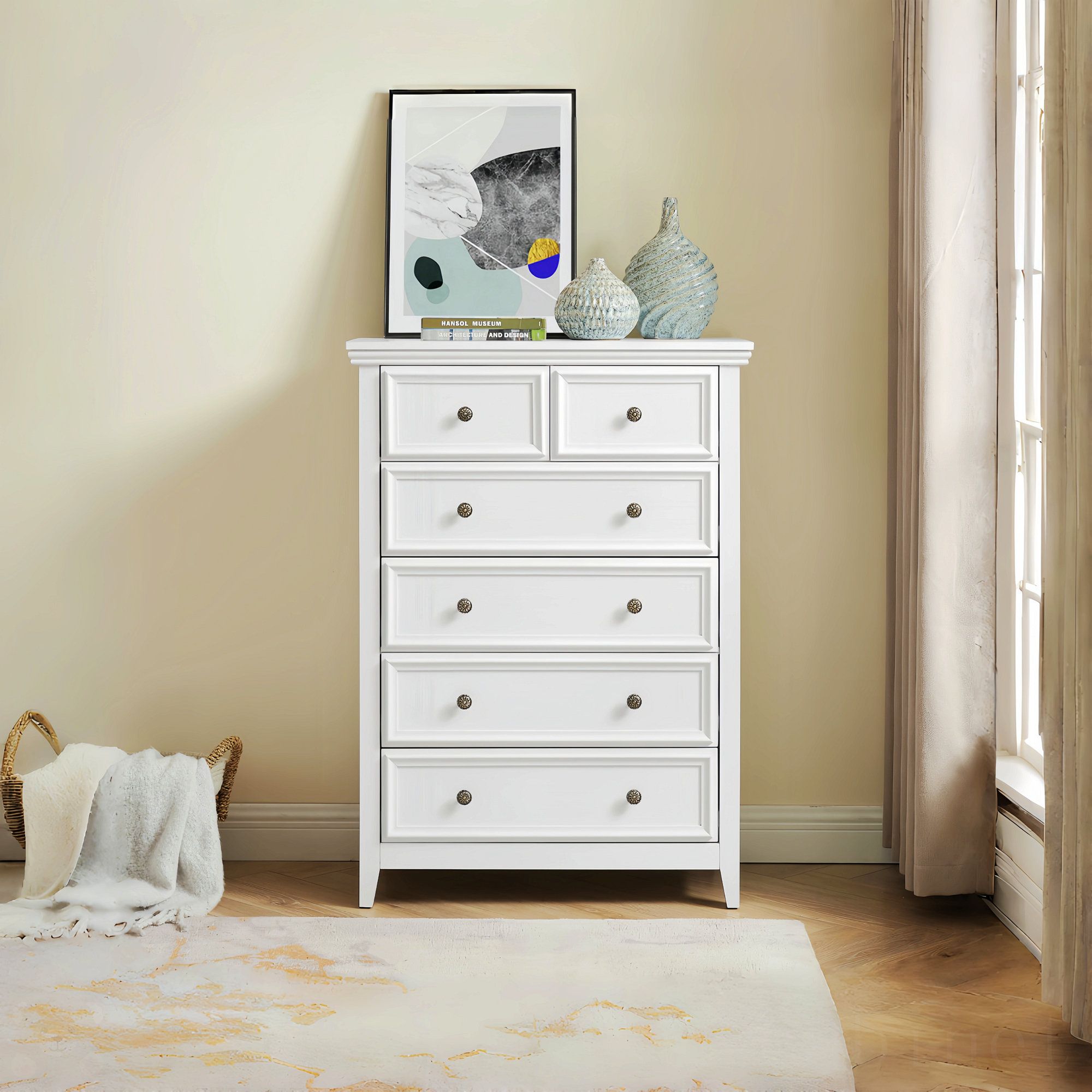 Lark Manor™ Modern 6 Drawers Dresser 6 Drawers Cabinet | Wayfair in 6 Drawers Cabinet