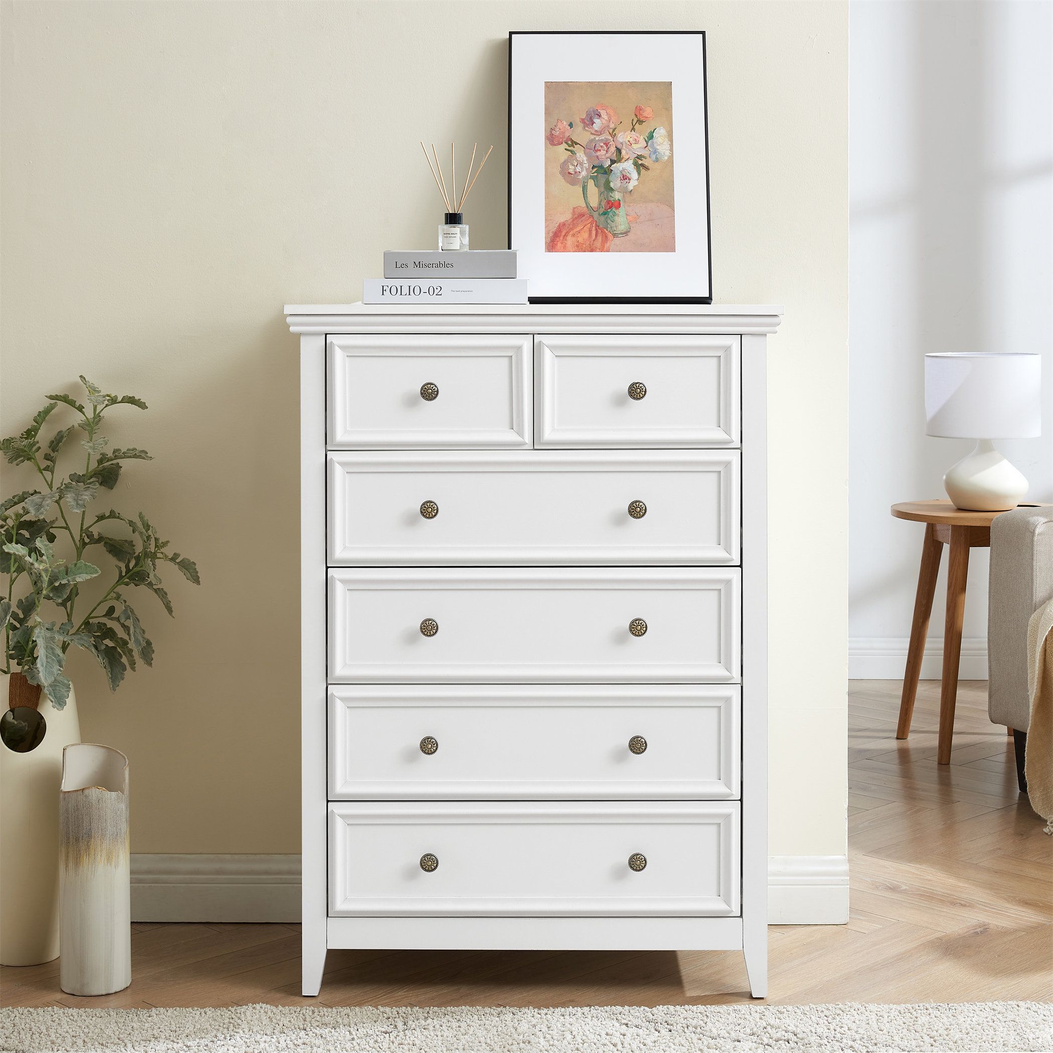 Lark Manor™ Modern 6 Drawers Dresser 6 Drawers Cabinet,Chest Of Drawers ... regarding 6 Drawers Cabinet