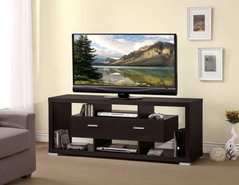 Latitude Run® 2-Drawer Engineered Wood 59" Tv Stand Cappuccino | Wayfair for Unlock Your Living Room's Potential with the Elkton 59" TV Stand