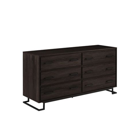 Latitude Run® 6 Drawer Double Dresser - Black | Wayfair for Luxor 6 Drawer Double Dresser, Black