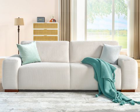 Latitude Run® Ballenton 87" Upholstered Sofa & Reviews | Wayfair with regard to Sofa Secrets: How To Choose The Right Arm Style