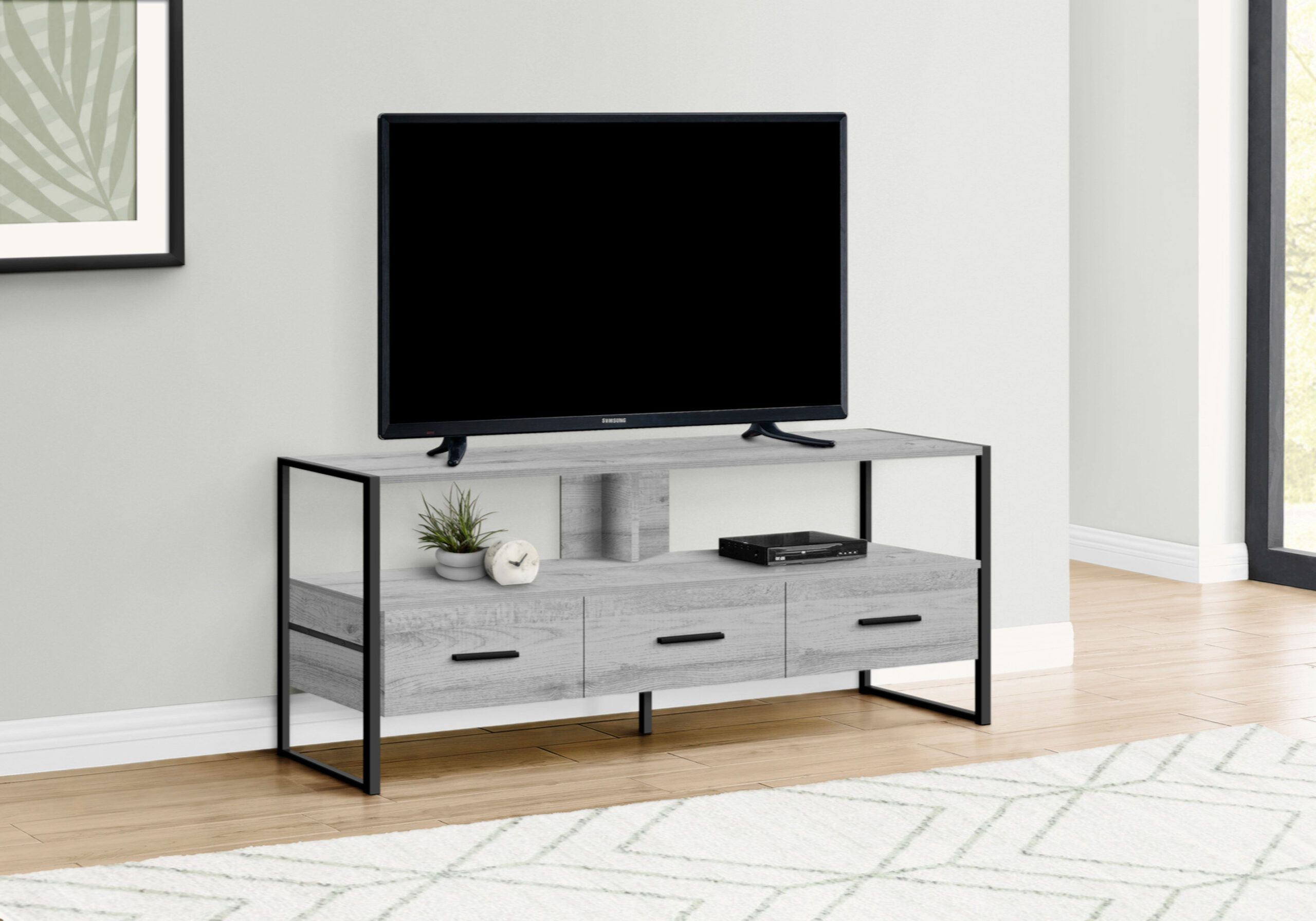 Latitude Run® Tv Stand, 48 Inch, Console, Media Entertainment Center ... inside Tv Stand 48 Inch Console Living Room Bedroom Laminate Walnut