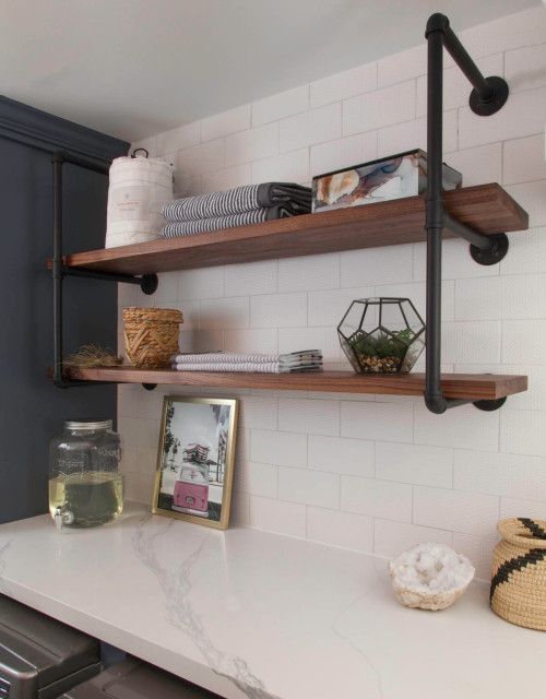 Laundry Room Open Shelving - Coastal - Utility Room - Denver - By ... in