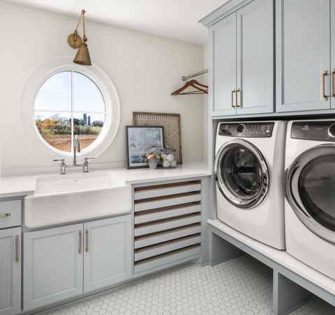 Laundry Room Paint Colors To Love In 2022 | Alma Homes in How to Get Extra Laundry Storage for Just $900 in Tennessee