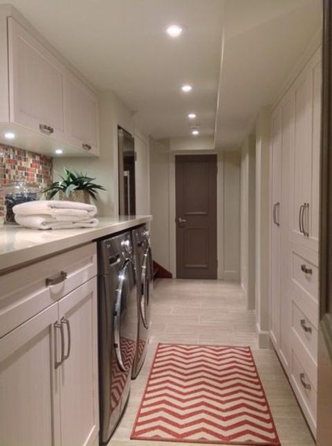 Laundry Room Redo Adds Function, Looks And Storage | Contemporary ... throughout Laundry Room Redo Adds Function, Looks And Storage