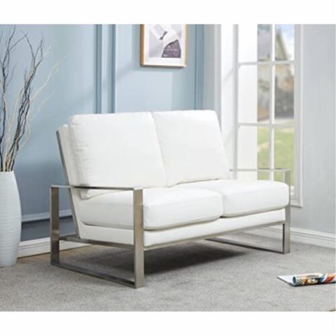 Leisuremod Jefferson Contemporary Modern Faux Leather Loveseat With ... pertaining to Leisuremod Jefferson Contemporary Modern Faux Leather Loveseat