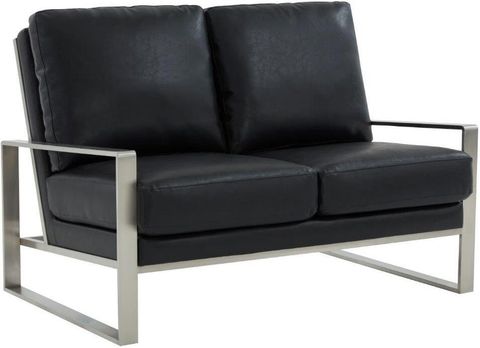 Leisuremod Jefferson Contemporary Modern Faux Leather Loveseat With ... regarding Leisuremod Jefferson Contemporary Modern Faux Leather Loveseat
