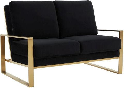 Leisuremod Jefferson Contemporary Modern Velvet Loveseat With Gold ... with regard to Leisuremod Jefferson Contemporary Modern Velvet Loveseat