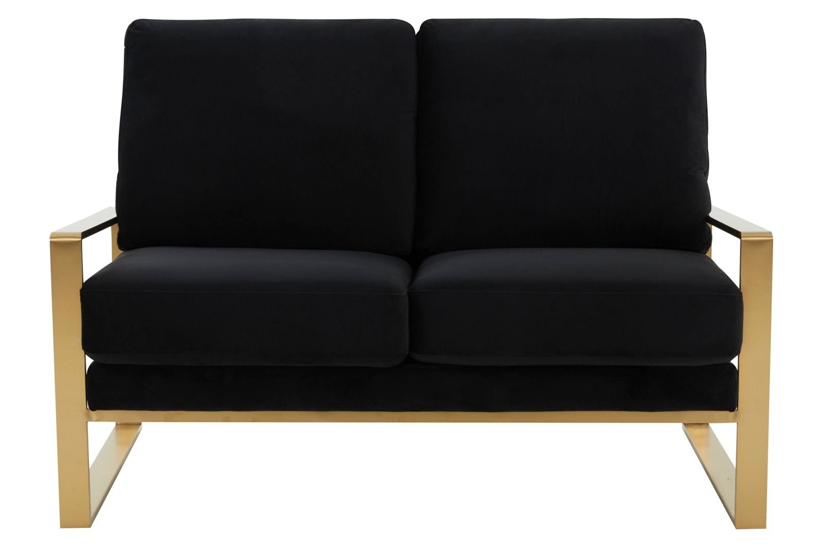 Leisuremod™ Jefferson Contemporary Modern Velvet Loveseat With Gold ... with regard to Styling Your Space with the Elegant Leisuremod Jefferson Loveseat