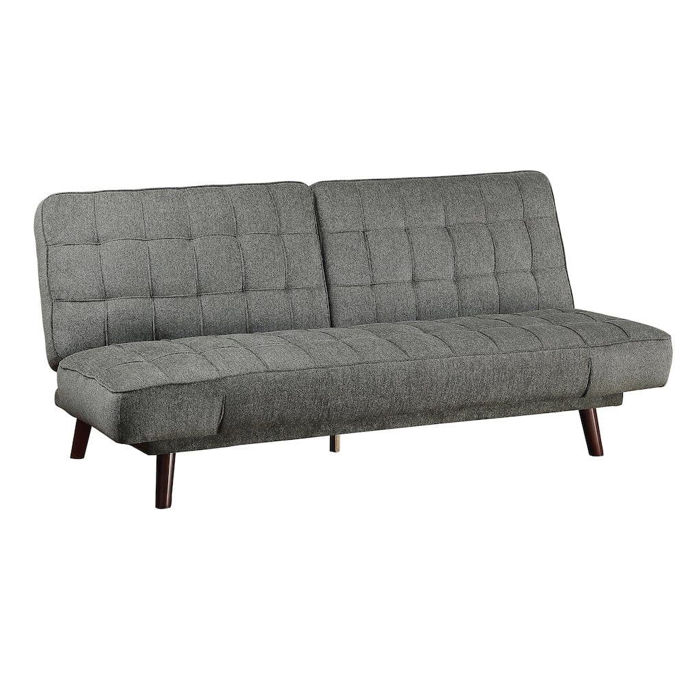 Lexicon Driggs 70&quot; Chenille Elegant Lounger With Tufted In Dark Gray ... throughout Lexicon Driggs 70&quot; Chenille Elegant Lounger With Tufted In Silver Gray