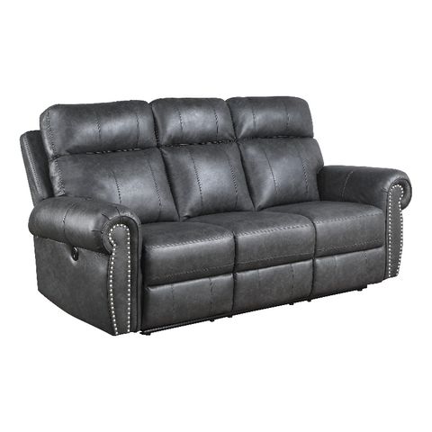 Lexicon Granville Brethable Faux Leather Power Double Reclining Sofa In ... throughout Is the Lexicon Tabor Sofa Your Living Room's Missing Piece?