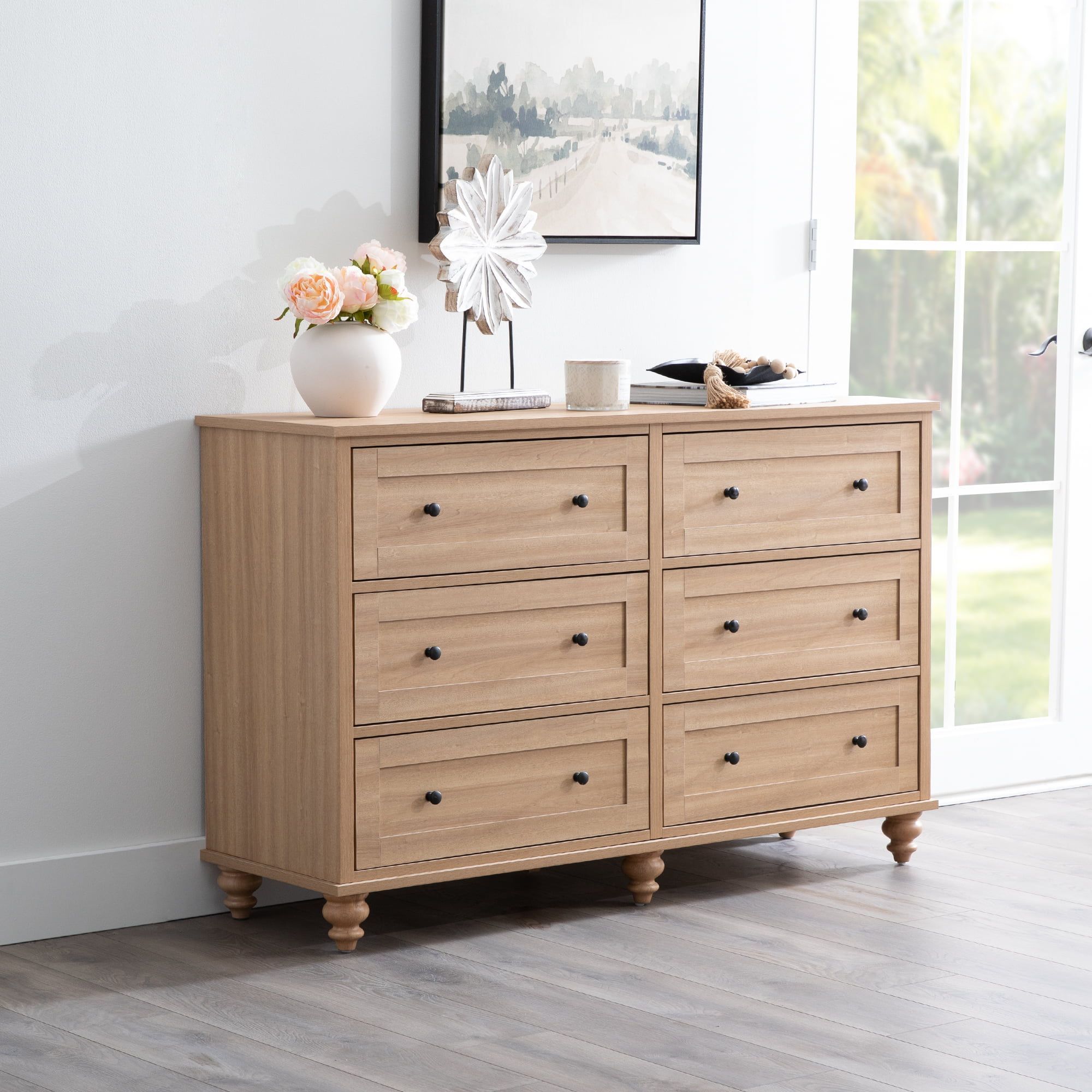 Light Oak Dressers And Nightstands At Monique Wilkerson Blog pertaining to Washington 5 Drawer Dresser With Metal Handles, White/ Light Oak