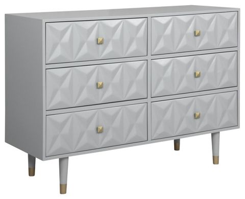 Linon Alick Wood Geo Texture 6 Drawer Dresser With Gold Hardware In ... with The Practical Benefits of Choosing the Linon Alick Wood Geo Texture 5 Drawer Chest