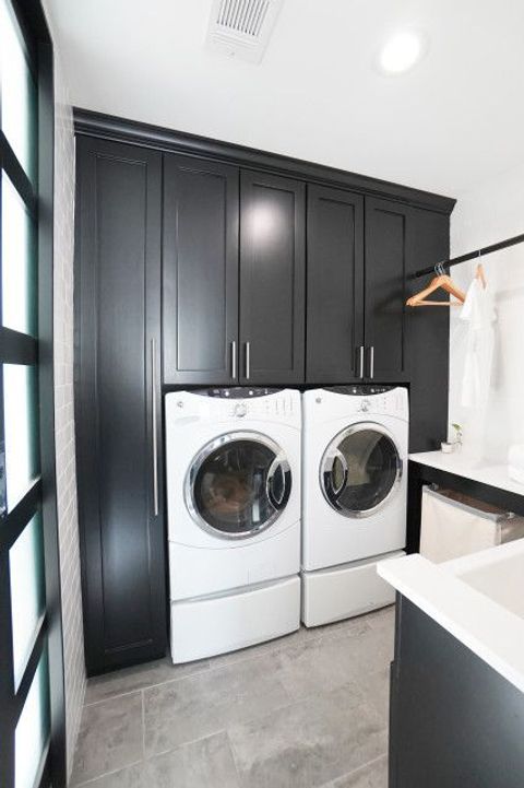 Loads Of Function In A Classic Black-And-White Laundry Room regarding Loads Of Function In A Classic Black-And-White Laundry Room