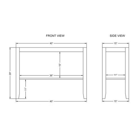 Loon Peak® Aston 40" Wide Rustic Industrial Solid Wood Faux Concrete ... in Stockbridge 36"L Wood Sofa/Tv Console, Drawer