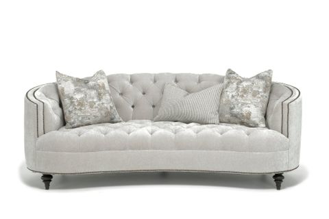 Madeline Light Gray Traditional Curved Sofa | Rc Willey | Curved Sofa ... throughout Exploring the Versatility of Ingmar Channel Curved Sofa in Different Room Settings