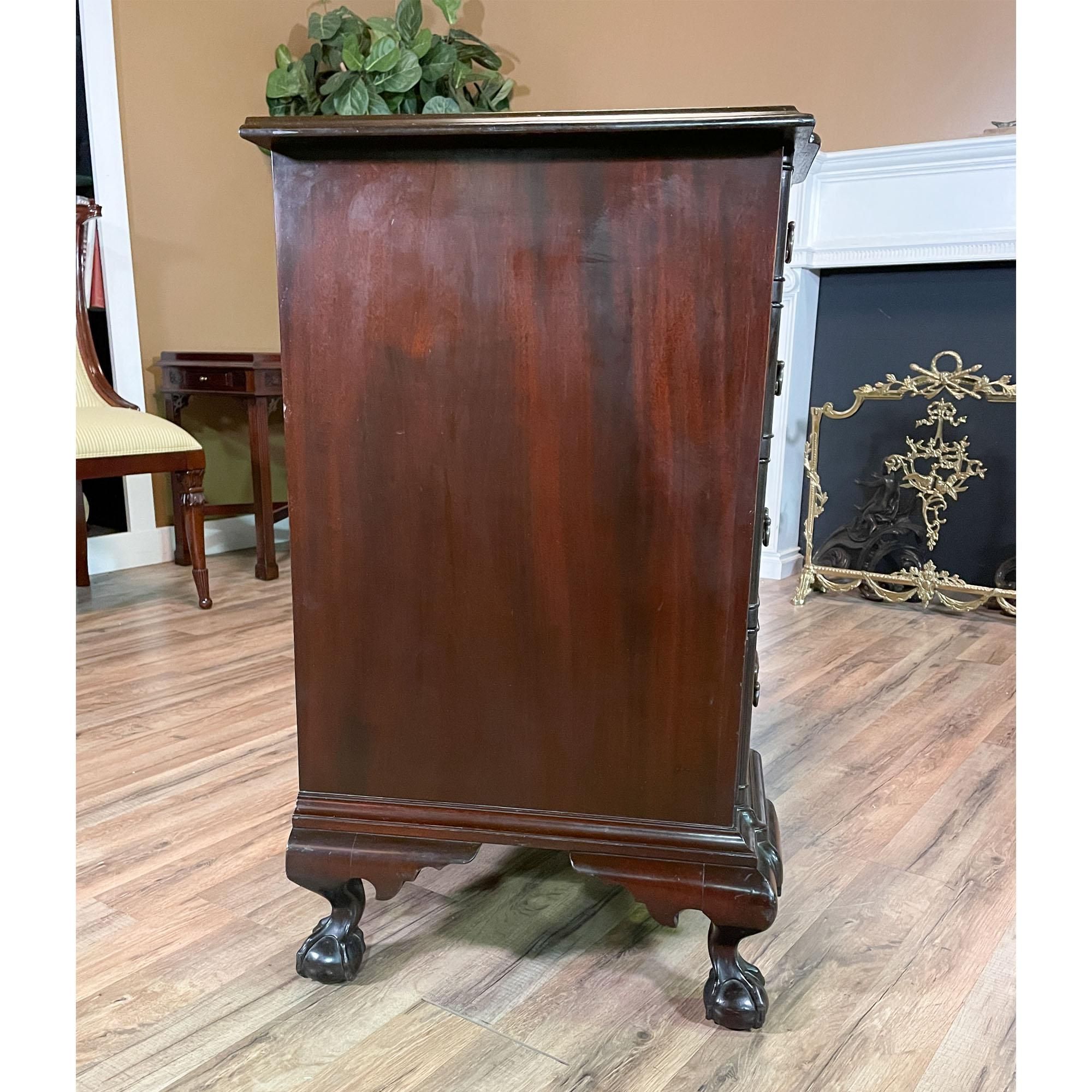 Mahogany Ball And Claw Blockfront Chest Of Drawers For Sale At 1Stdibs in Nvin0388 Mahogany Ball And Claw Blockfront Chest Of Drawers