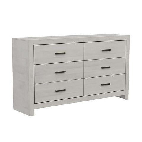 Marion 6-Drawer Dresser Coastal White 207053 3D Model | Cgtrader with How to Choose the Right Slide and Pull Dresser for Your Space