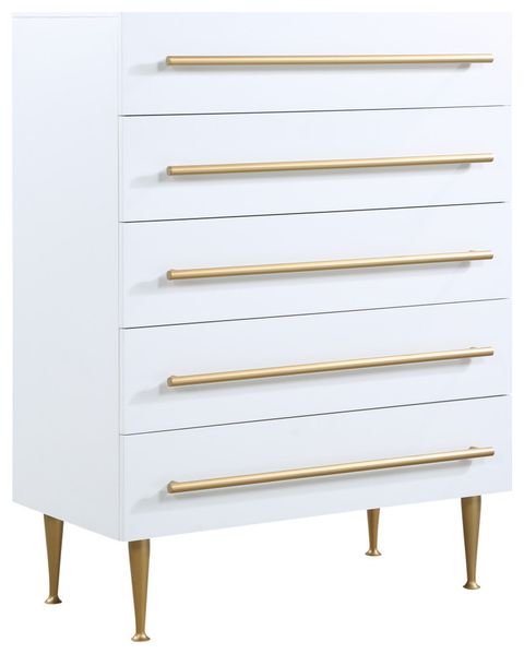 Marisol Wood / Metal Contemporary Chest - Midcentury - Dressers - By ... with Marisol Wood / Metal Contemporary Chest, Rich Navy Finish