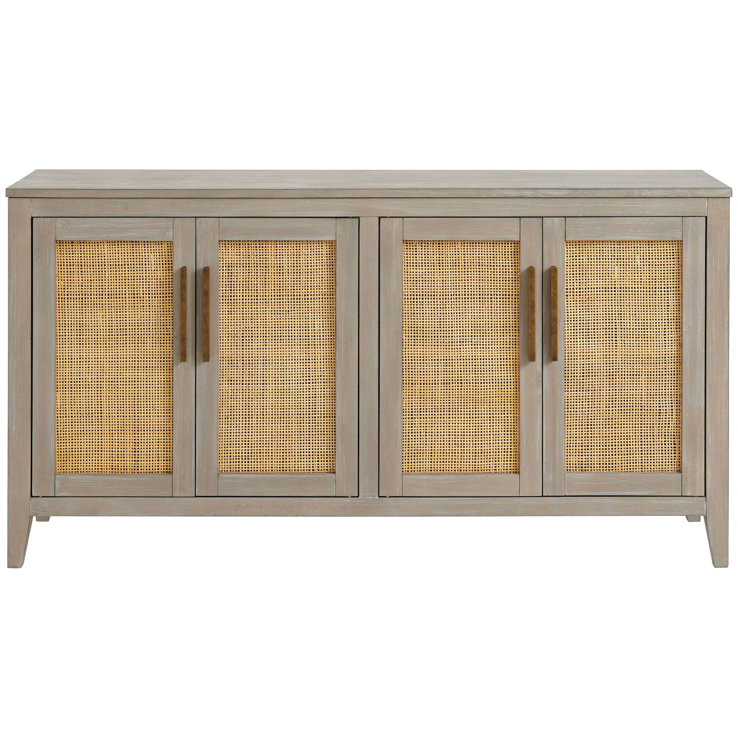 Martin Svensson Home Banks Rattan 4-Door 60&quot; Tv Stand Console In ... inside A Closer Look at the Craftsmanship of the Concord 60&quot; TV Stand in Distressed Java