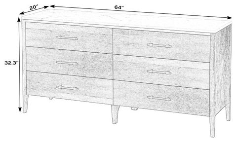 Mayfair 6 Drawer Wood And Marble Dresser - Transitional - Dressers - By ... pertaining to Bringing Timeless Appeal Home with the Mayfair Light Beige Dresser