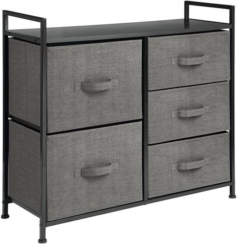 Mdesign Wide Dresser Storage Tower - Sturdy Steel Frame, Wood Top, Easy ... pertaining to How to choose the right dresser with pull-out bins