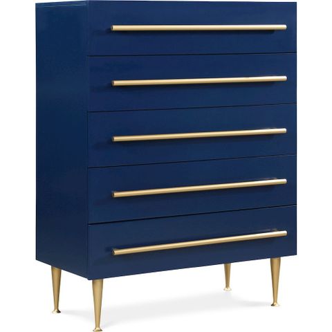 Meridian Furniture Marisol Contemporary Metal Chest In Rich Navy Finish - Walmart.com intended for Marisol Wood / Metal Contemporary Chest, Rich Navy Finish
