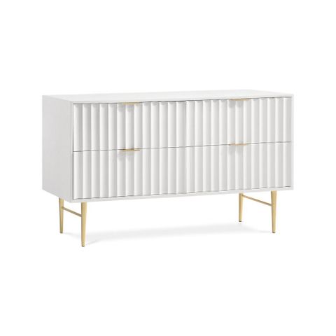 Meridian Furniture Modernist Contemporary Dresser In White Medium Gloss ... regarding The Art of Choosing the Right Gloss Finish Dresser for Your Home Décor