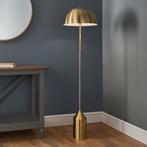 Mid Century Brass Dome Floor Lamp - Lightbox regarding Creating Ambiance with Panos 6625 Tall Floor Lamp in Residential Settings