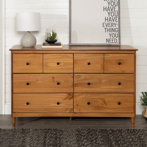 Mid Century Modern 6 Drawer Dresser within Tabitha Mid-Century Modern Multicolor Wood 6-Drawer Chest