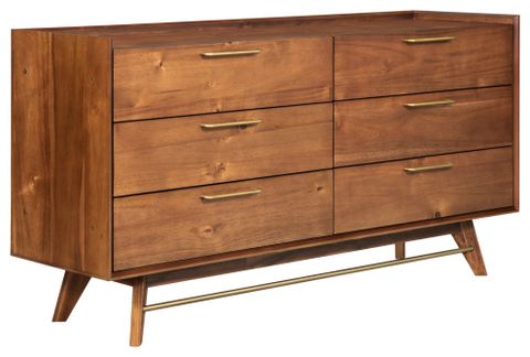 Mid-Century Modern Double Dresser - Midcentury - Dressers - By Unique ... pertaining to Modern Double Dresser With Groove Handles, Walnut Stain