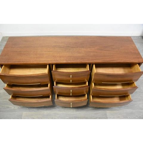 Mid Century Walnut Dresser | Chairish pertaining to Abelard Mid-Century Walnut Dresser