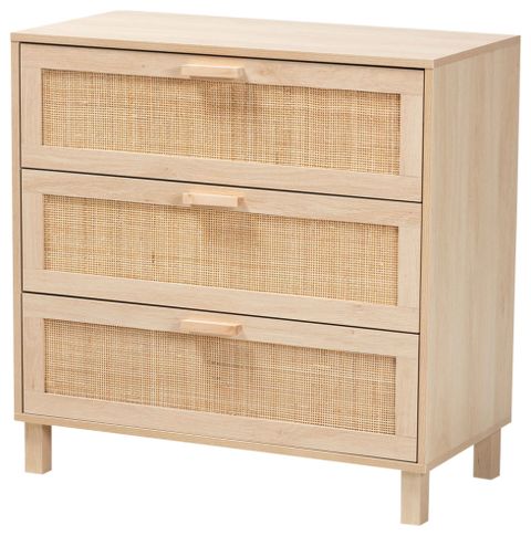 Mignon Mid-Century Modern Natural Rattan - Tropical - Dressers - By ... within Mignon Mid-Century Modern Natural Rattan 3-Drawer Chest