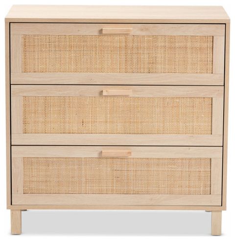 Mignon Mid-Century Modern Natural Rattan - Tropical - Dressers - By ... within Mignon Mid-Century Modern Natural Rattan 3-Drawer Chest