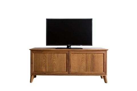 Minimalist Wooden Tv Console With Two Large Compartments And Clean ... for Unlocking the Potential of Your Lammar TV Console