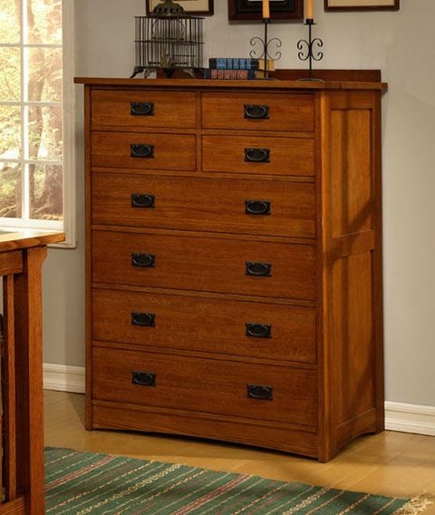 Mission Solid Oak 8-Drawer Dresser - Free Shipping Today - Overstock ... throughout Mission Style Solid Oak Chest Of Drawers, Walnut