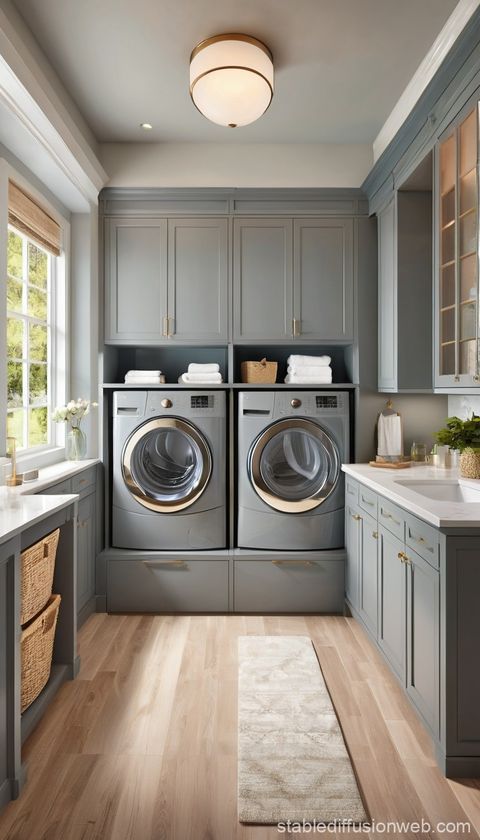 Modern Laundry Room Design | Stable Diffusion Online intended for 4 Stylish New Laundry Rooms