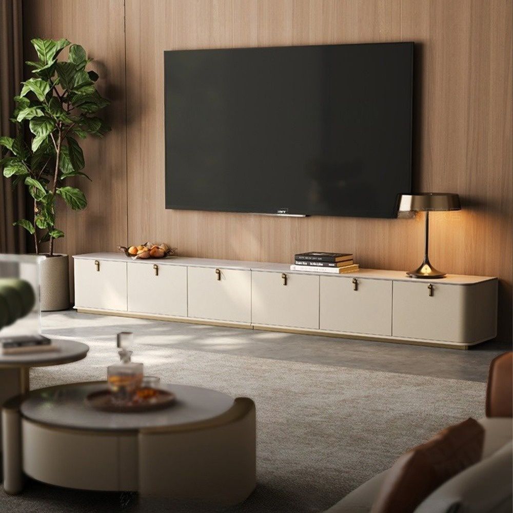 Modern Luxury Marble Tabletop Tv Stand，Left-Right Combined Tv Console ... pertaining to Unlocking the Potential of Your Lammar TV Console