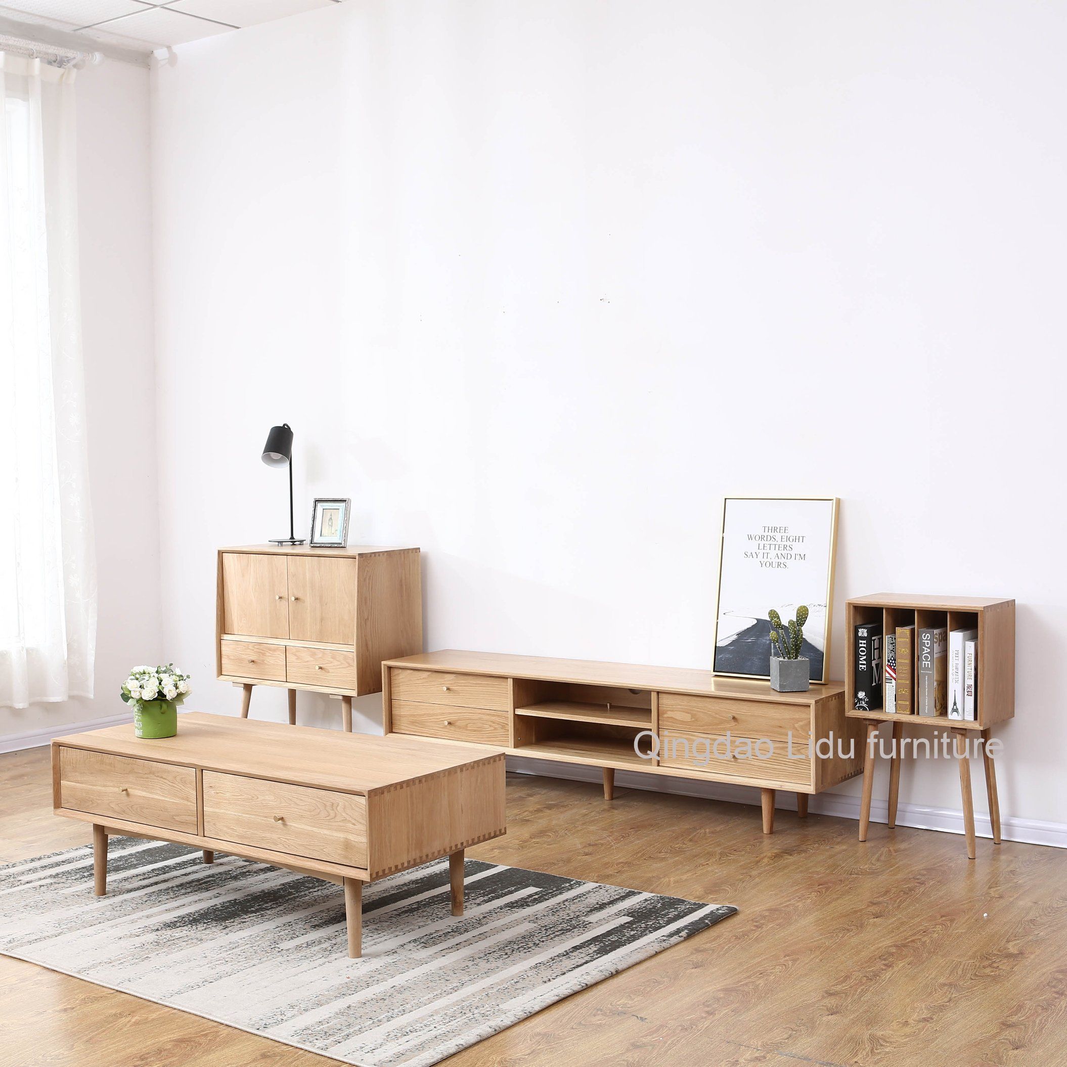 Modern Television Wall Media Living Room Furniture Oak Wood Storage ... inside Contemporary Living Room Solutions with Oak Brown 1-Drawer TV Units