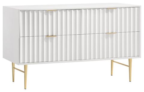 Modernist White Medium Gloss Finish Dresser - Midcentury - Dressers ... throughout The Art of Choosing the Right Gloss Finish Dresser for Your Home Décor