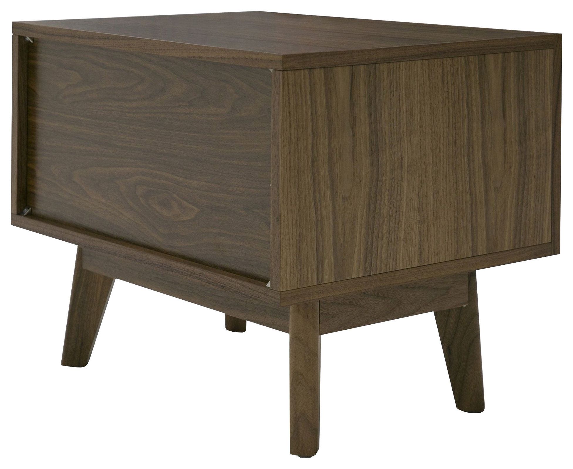 Modrest Abelard Mid-Century Walnut Nightstand - Midcentury ... with regard to The Artisan Behind the Abelard Walnut Dresser A Closer Look