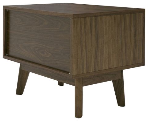 Modrest Abelard Mid-Century Walnut Nightstand - Midcentury ... with regard to The Artisan Behind the Abelard Walnut Dresser A Closer Look