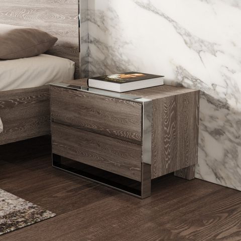 Modrest Arlene Modern Grey Elm Nightstand - Contemporary - Nightstands ... regarding Modrest Arlene Modern Grey Elm Dresser