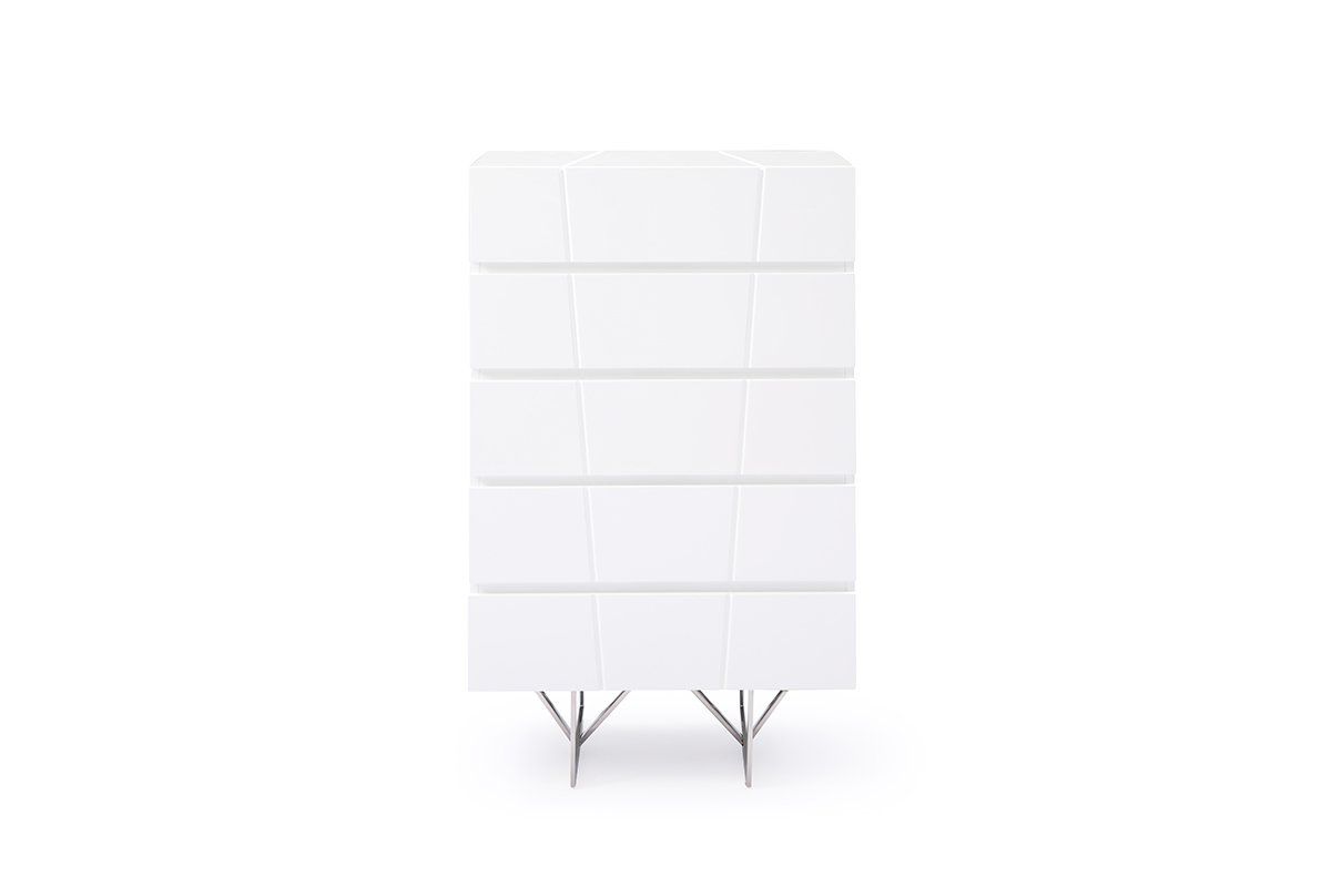 Modrest Chrysler Modern White Chest | Atlas Furniture Imports pertaining to Design Features That Make Modrest Chrysler Modern White Dresser Stand Out