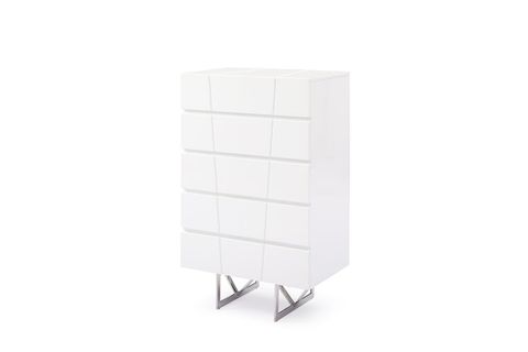 Modrest Chrysler Modern White Chest | Atlas Furniture Imports within Design Features That Make Modrest Chrysler Modern White Dresser Stand Out